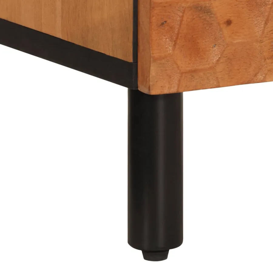 Tables de chevet 2 pcs 40x33x46 cm Bois d'acacia massif - 11