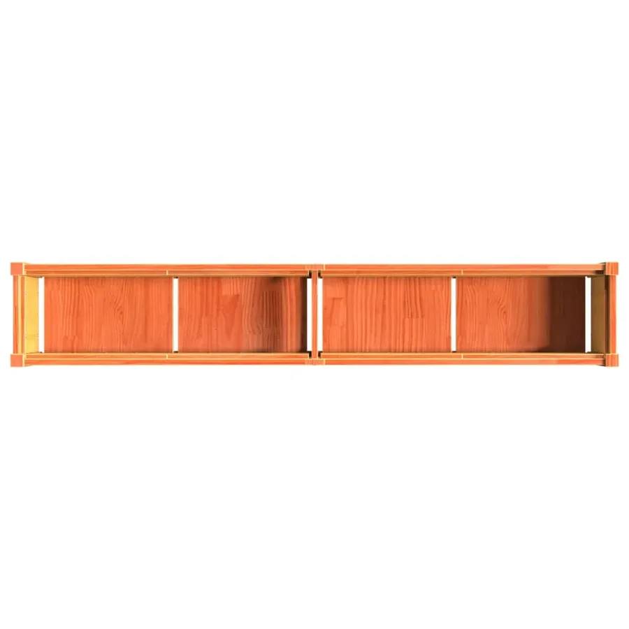 Jardinière cire marron 180x31x31 cm bois de pin massif - 8