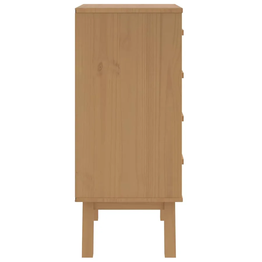 Table de chevet OLDEN marron bois de pin solide - 8