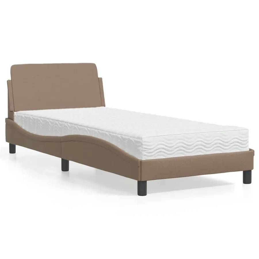 Lit avec matelas Dover cappuccino 80x200 cm similicuir