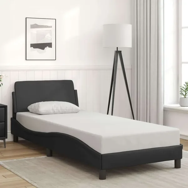 Cadre de lit Dover noir 80x200 cm similicuir