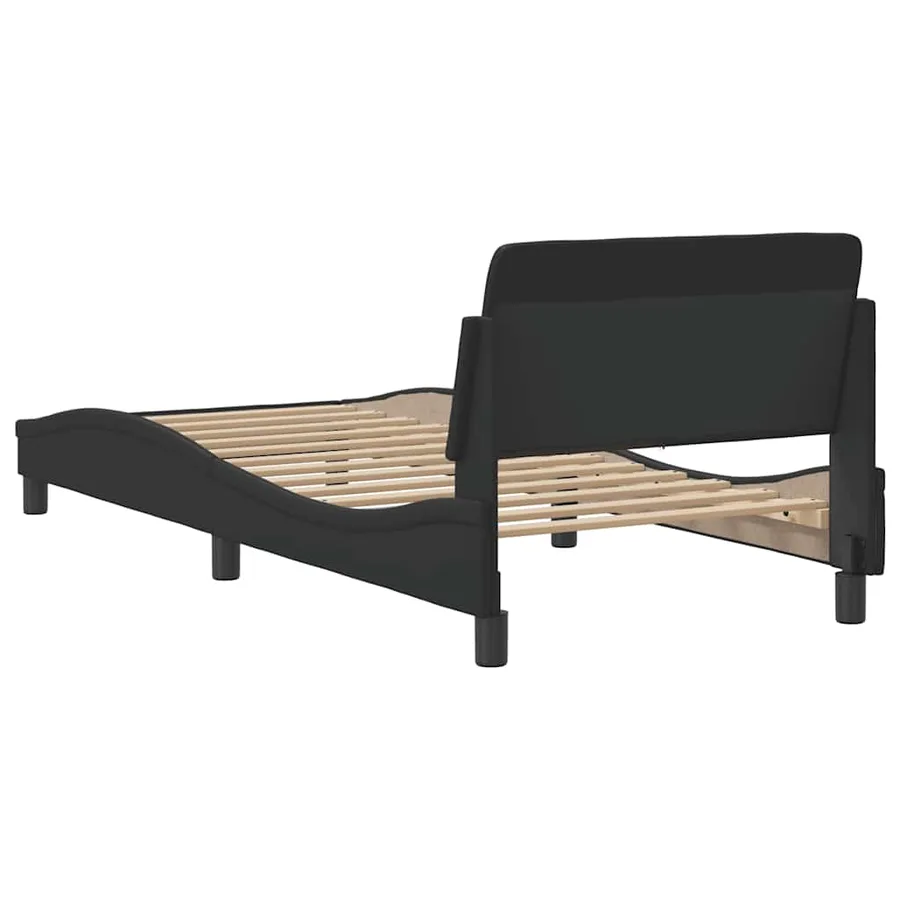Cadre de lit Dover noir 80x200 cm similicuir - 6