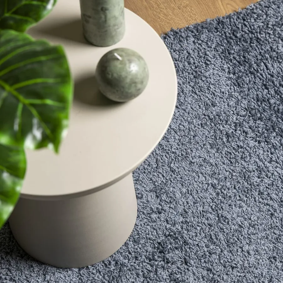 Tapis shaggy PAMPLONA poils longs moderne bleu 140x200 cm - 7