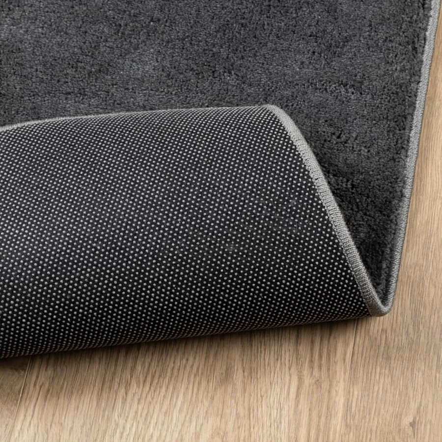 Tapis OVIEDO à poils courts anthracite 120x120 cm - 5