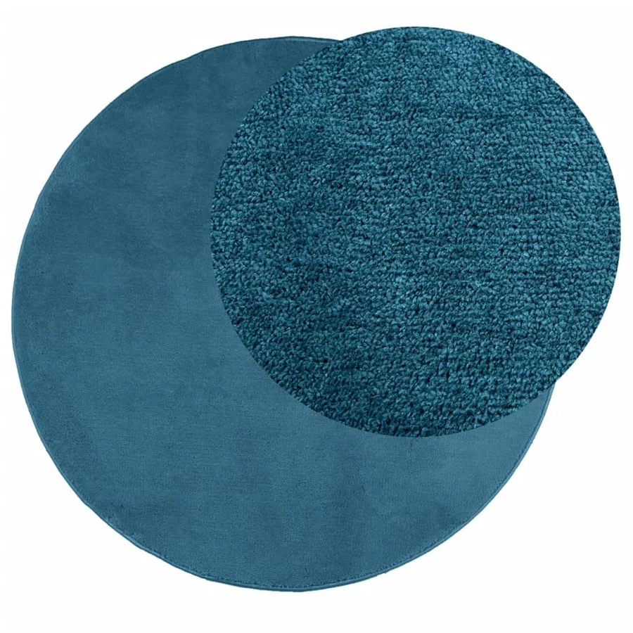 Tapis OVIEDO à poils courts turquoise Ø 120 cm - 3