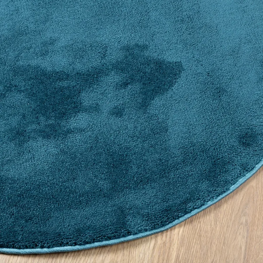 Tapis OVIEDO à poils courts turquoise Ø 120 cm - 4