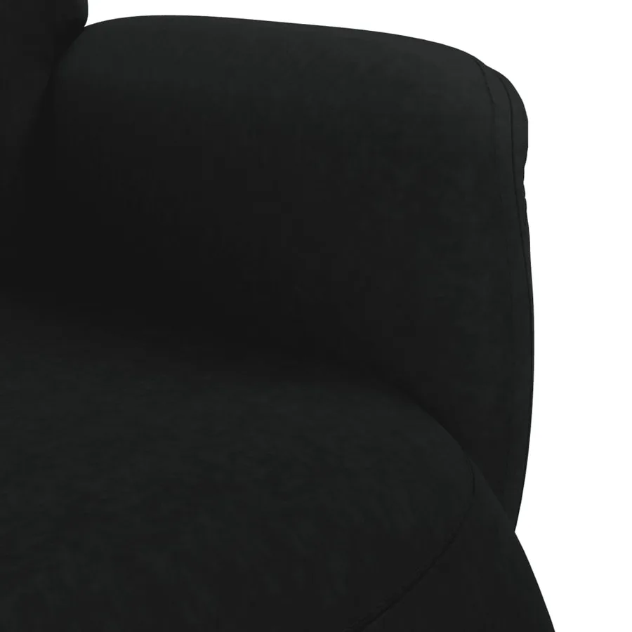Fauteuil inclinable avec repose-pied noir velours - 7