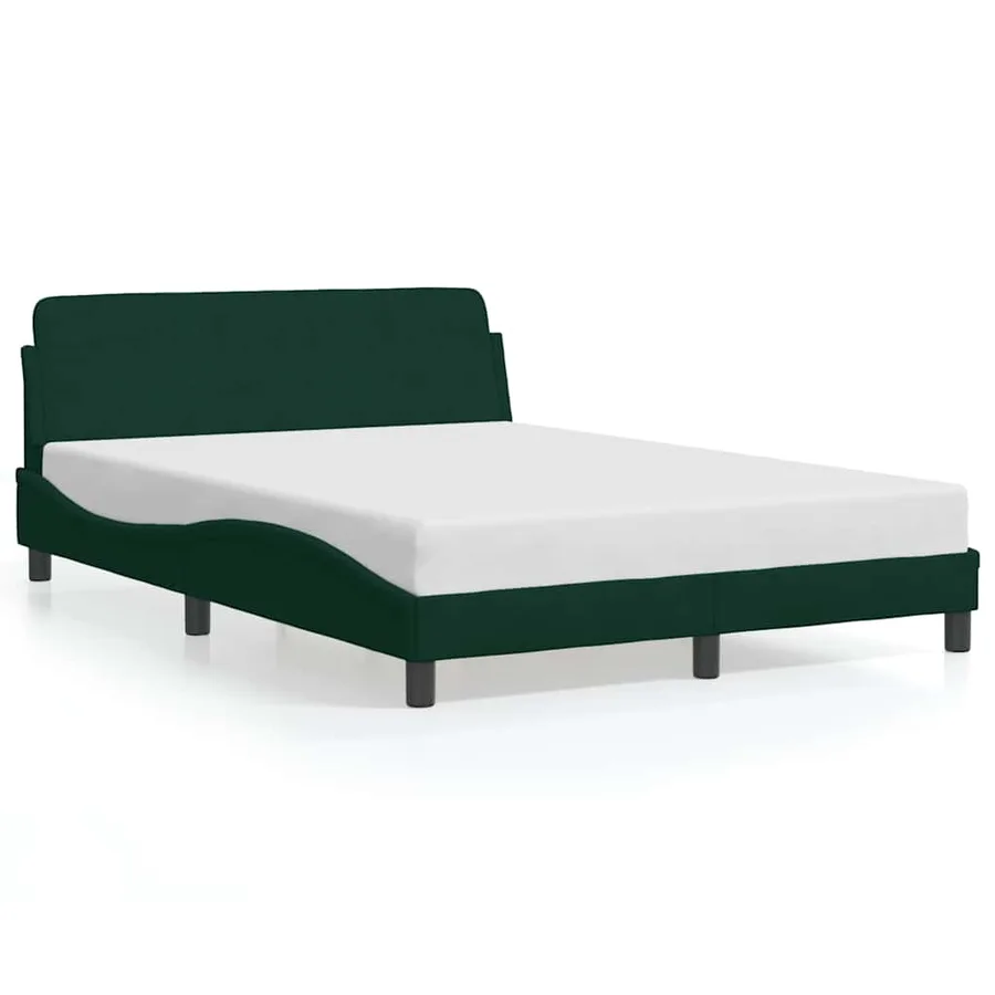 Cadre de lit Dover vert foncé 140x200 cm velours - 2