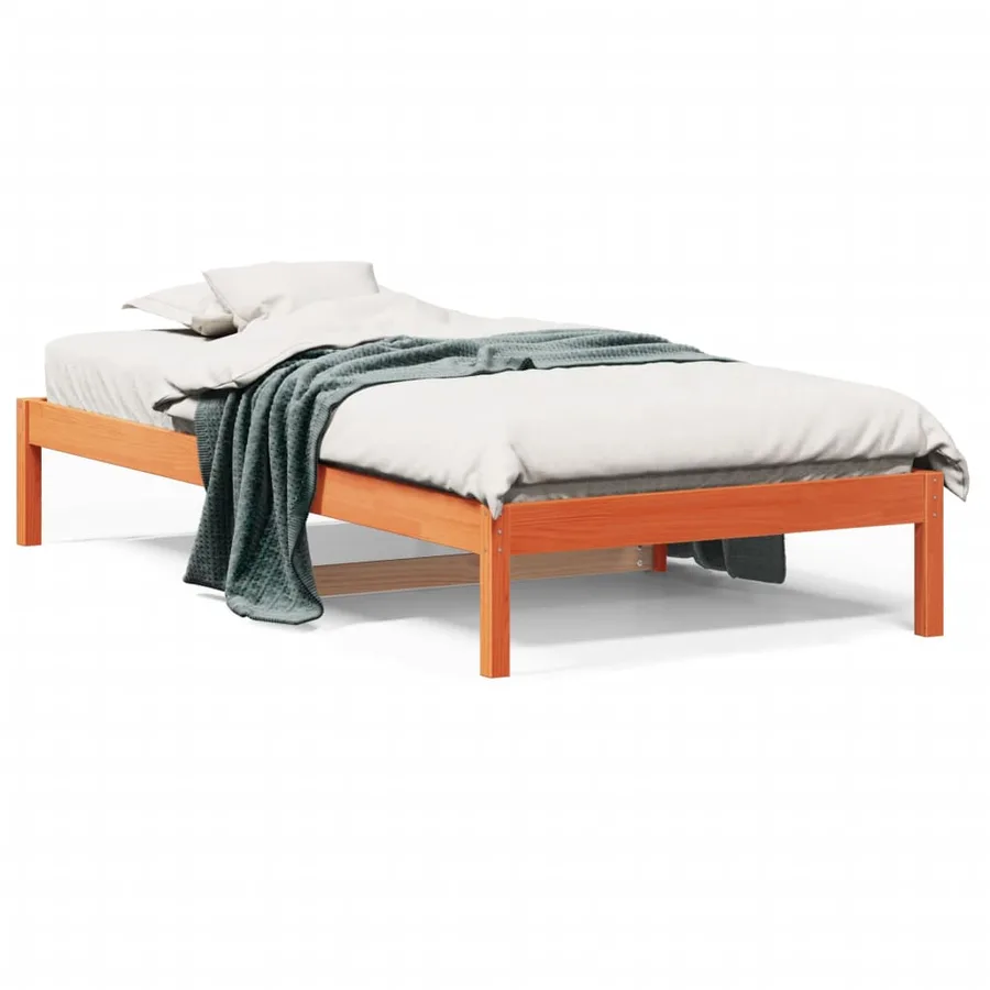 Lit de jour sans matelas cire marron 90x200 cm bois pin massif - 2