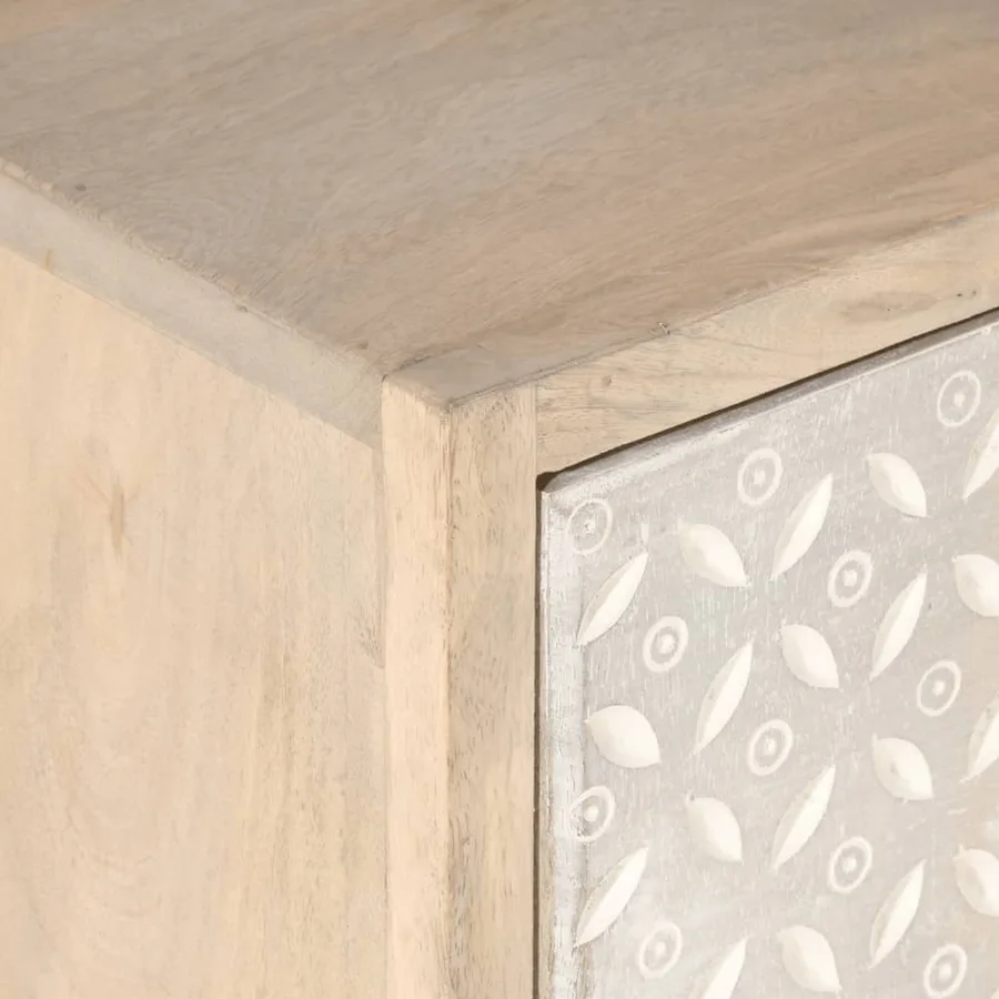 Table de chevet 40x30x50 cm bois massif manguier et fer - 6