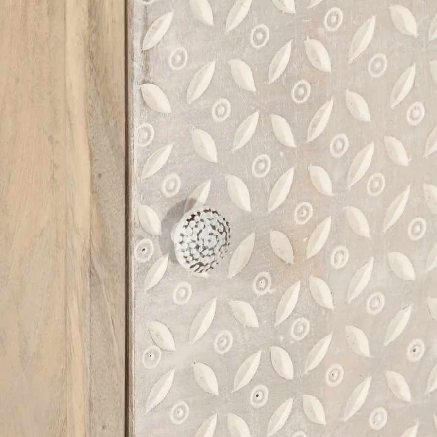 Table de chevet 40x30x50 cm bois massif manguier et fer - 7