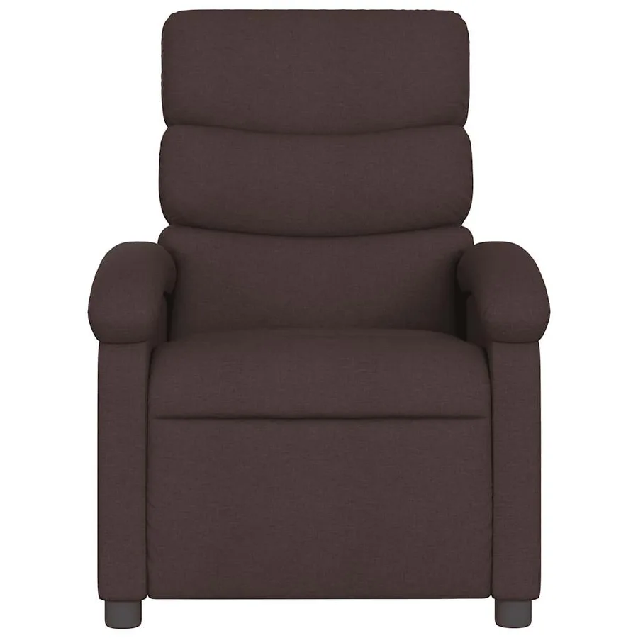 Fauteuil de massage inclinable électrique Marron foncé Tissu - 9