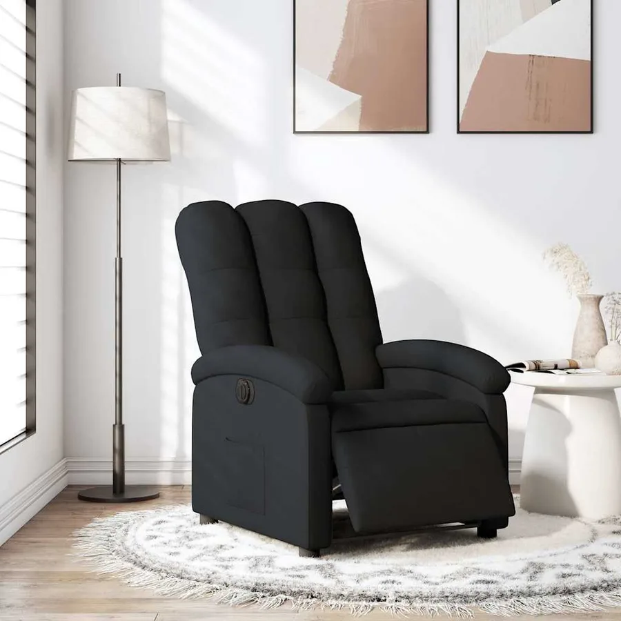 Fauteuil inclinable électrique Noir Tissu - 15