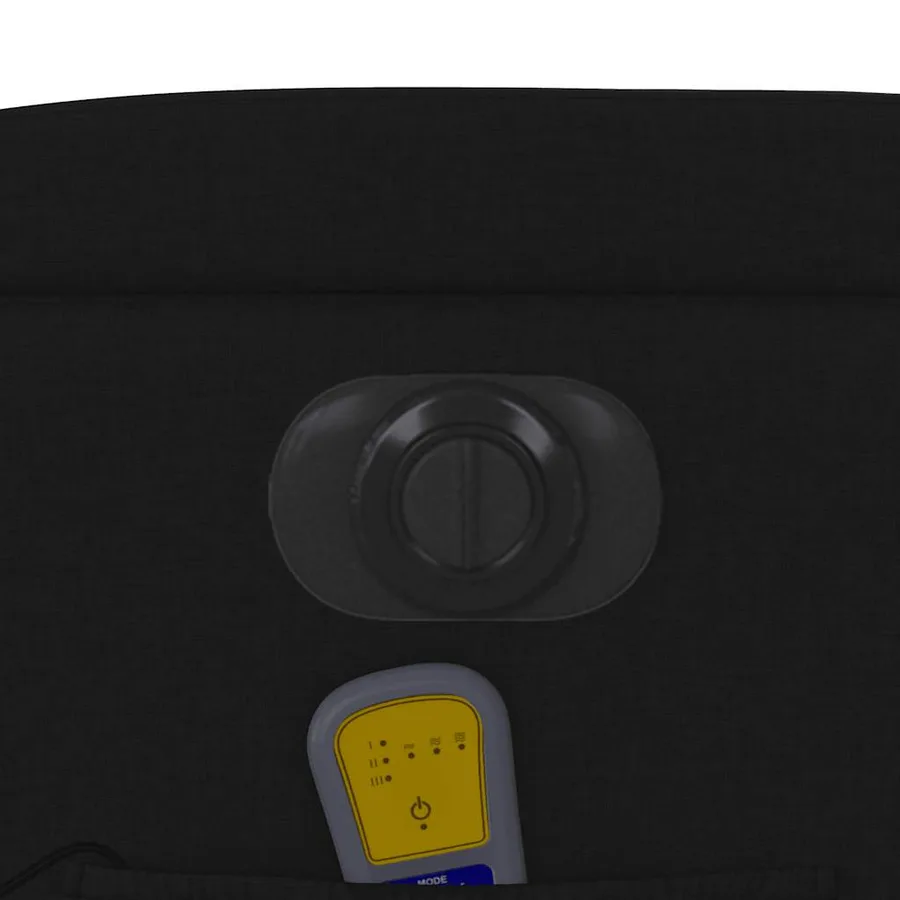Fauteuil de massage inclinable électrique Noir Tissu - 12