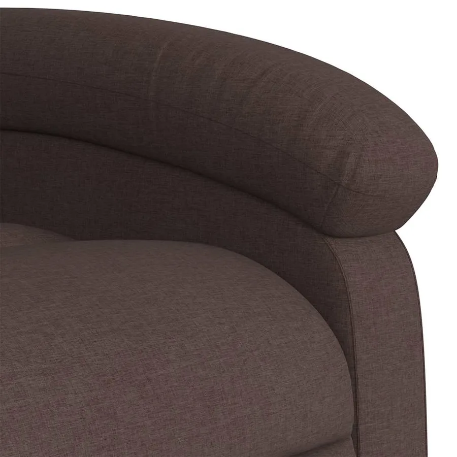 Fauteuil de massage inclinable électrique Marron foncé Tissu - 11