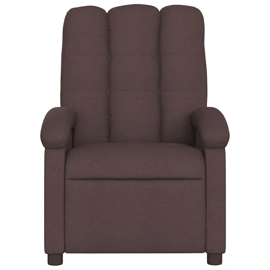 Fauteuil de massage inclinable électrique Marron foncé Tissu - 9