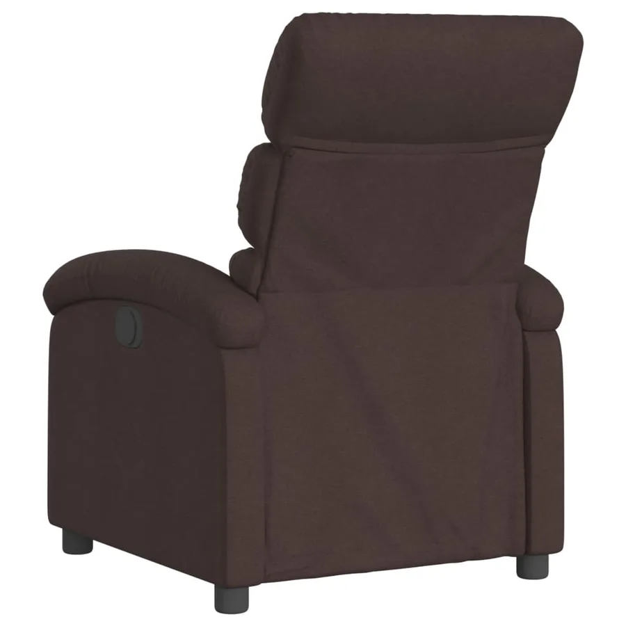 Fauteuil inclinable électrique Marron foncé Tissu - 5