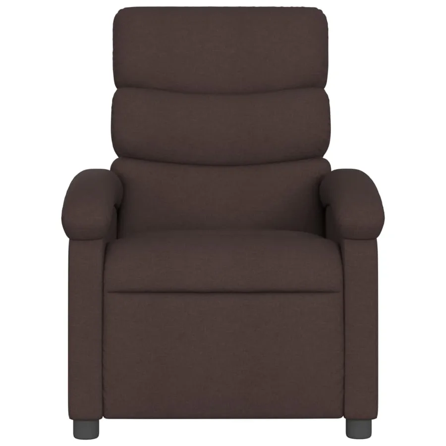 Fauteuil inclinable électrique Marron foncé Tissu - 9