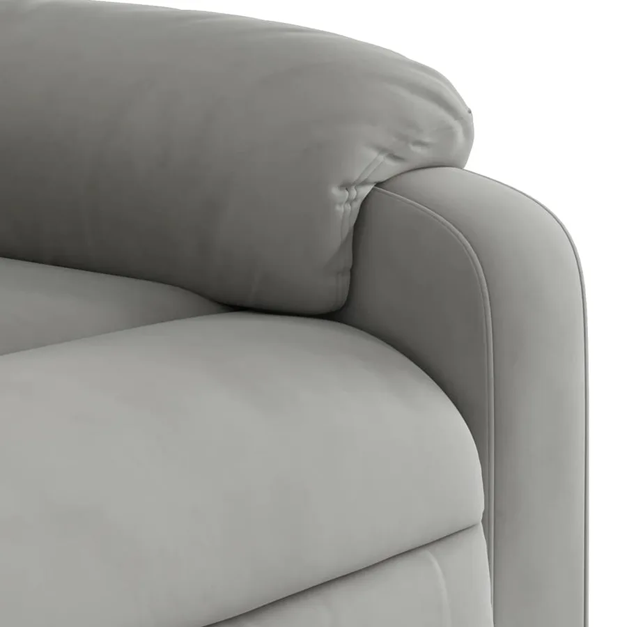 Fauteuil inclinable de massage électrique gris clair - 11