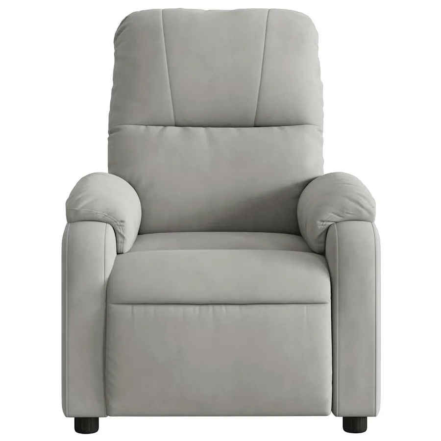 Fauteuil inclinable de massage électrique gris clair - 9