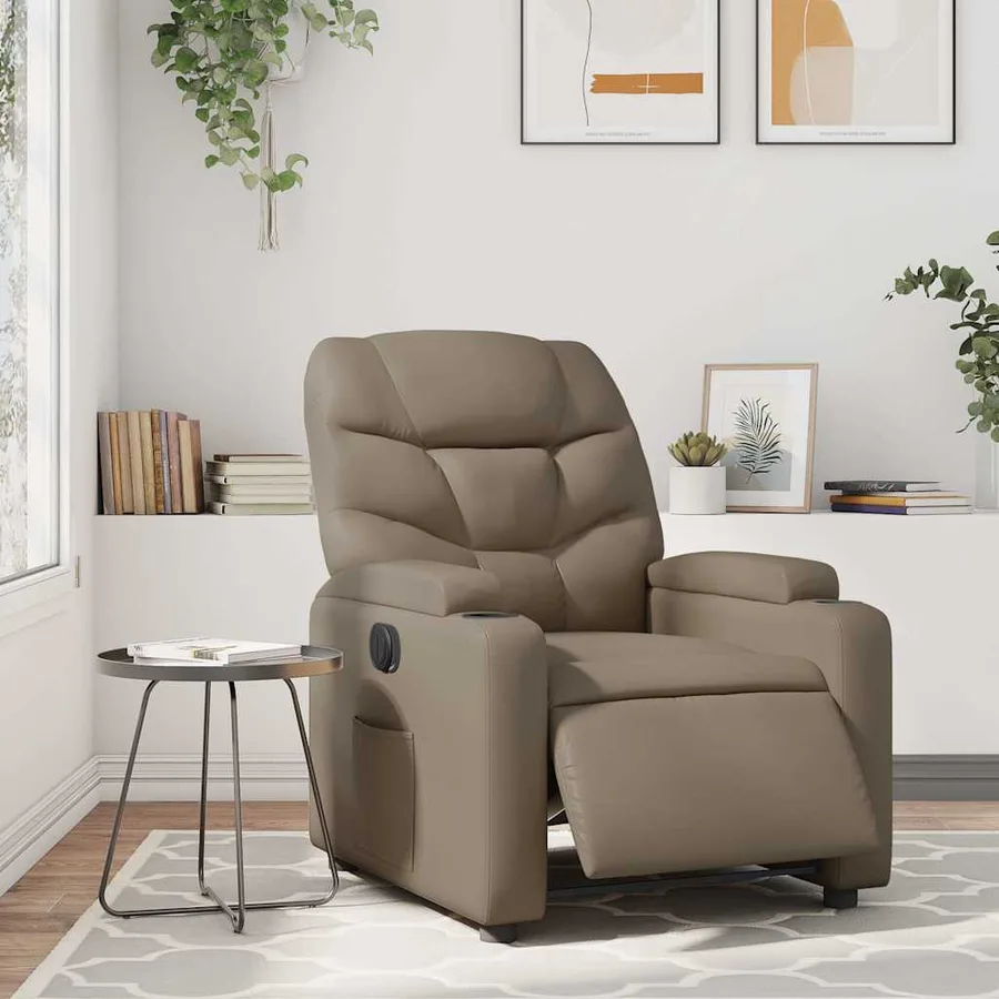 Fauteuil inclinable électrique Cappuccino Similicuir - 15
