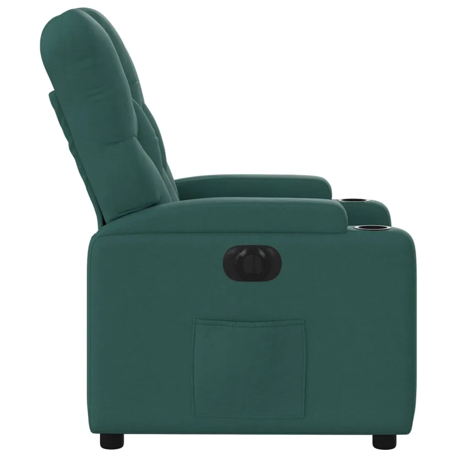 Fauteuil inclinable électrique Vert foncé Tissu - 10