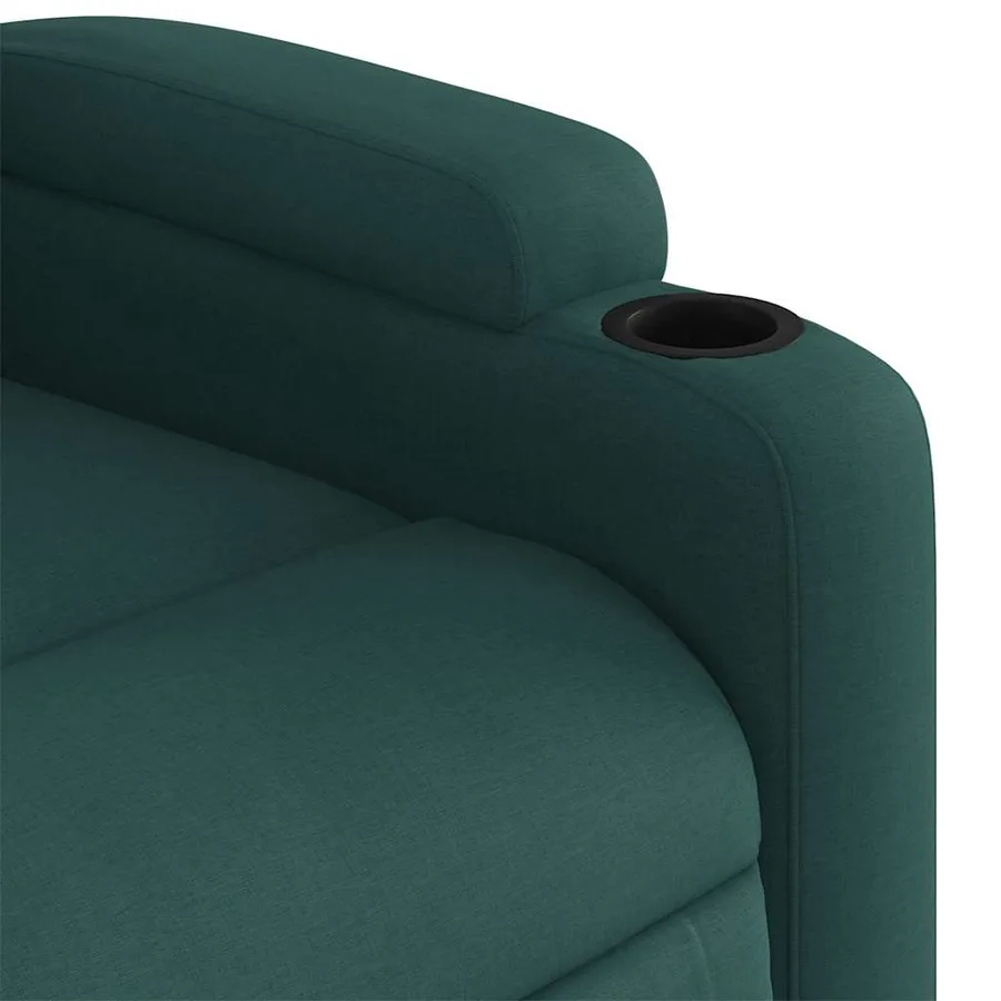 Fauteuil inclinable électrique Vert foncé Tissu - 11