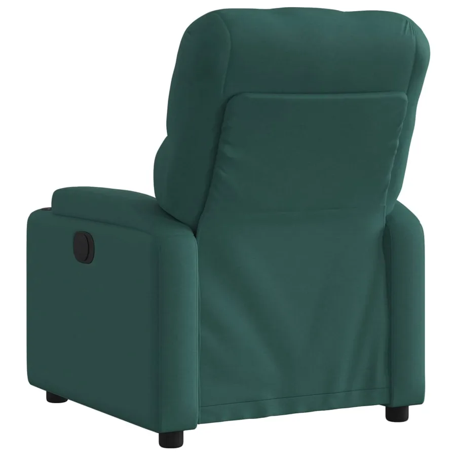 Fauteuil inclinable électrique Vert foncé Tissu - 5
