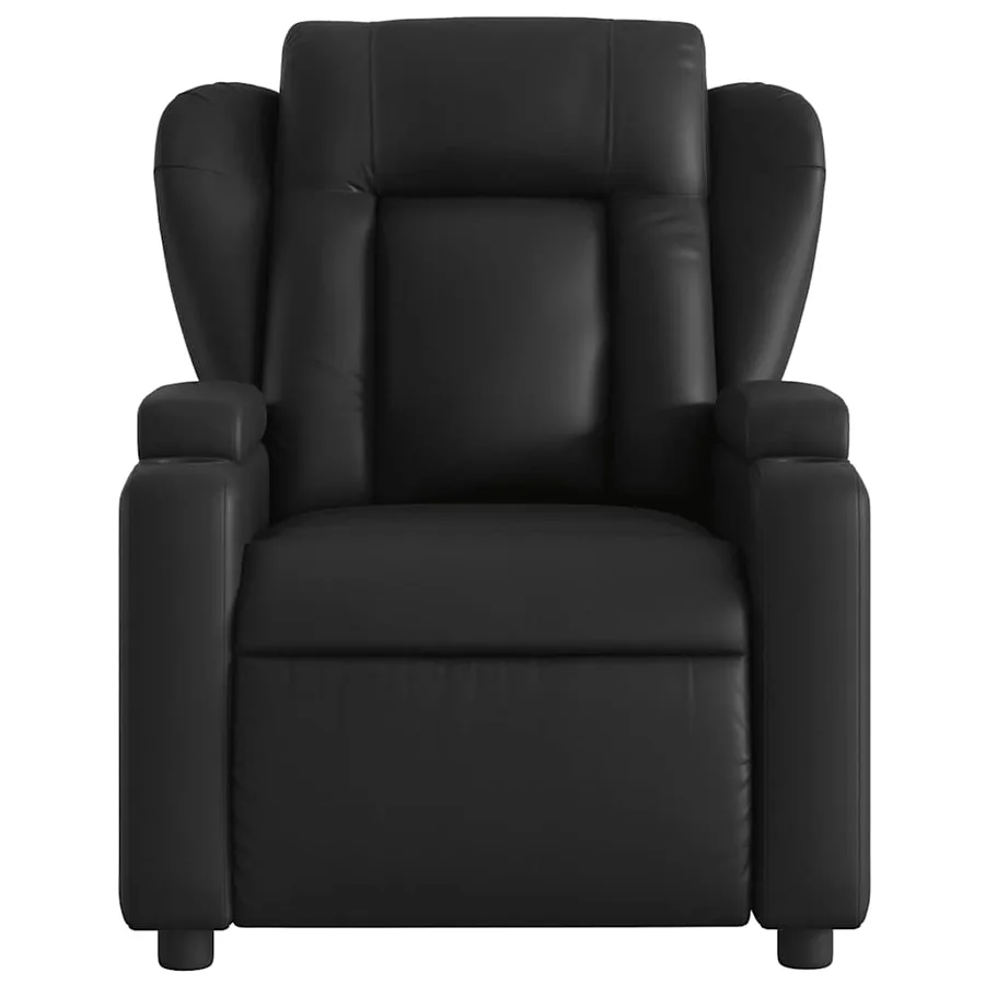 Fauteuil de massage inclinable électrique noir similicuir - 9