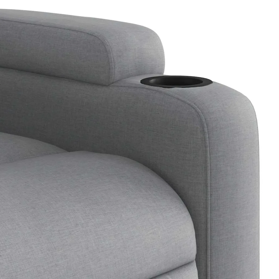 Fauteuil de massage inclinable électrique gris clair tissu - 11