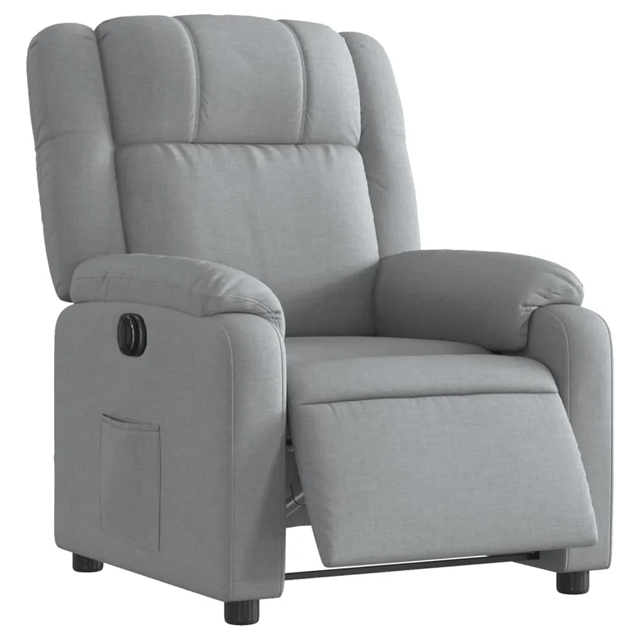 Fauteuil inclinable électrique Gris clair Tissu - 3