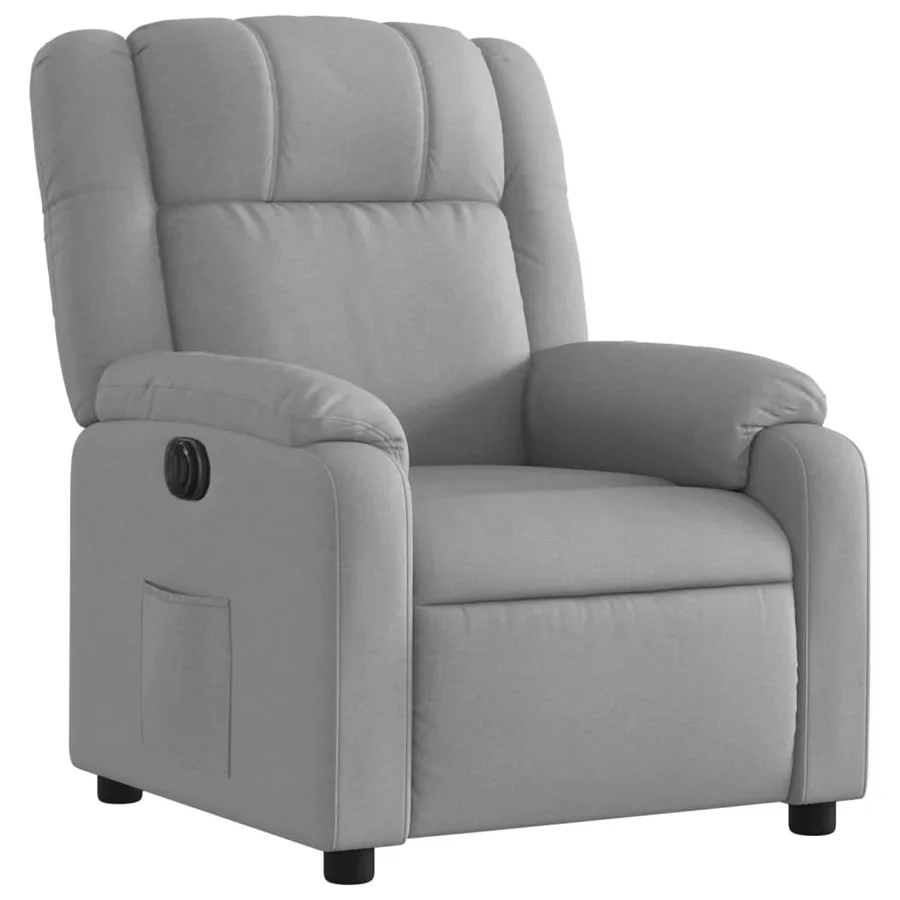 Fauteuil inclinable électrique Gris clair Tissu - 4
