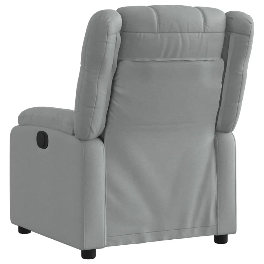 Fauteuil inclinable électrique Gris clair Tissu - 5