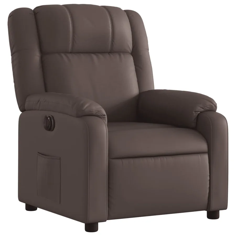 Fauteuil inclinable électrique Marron Similicuir - 4
