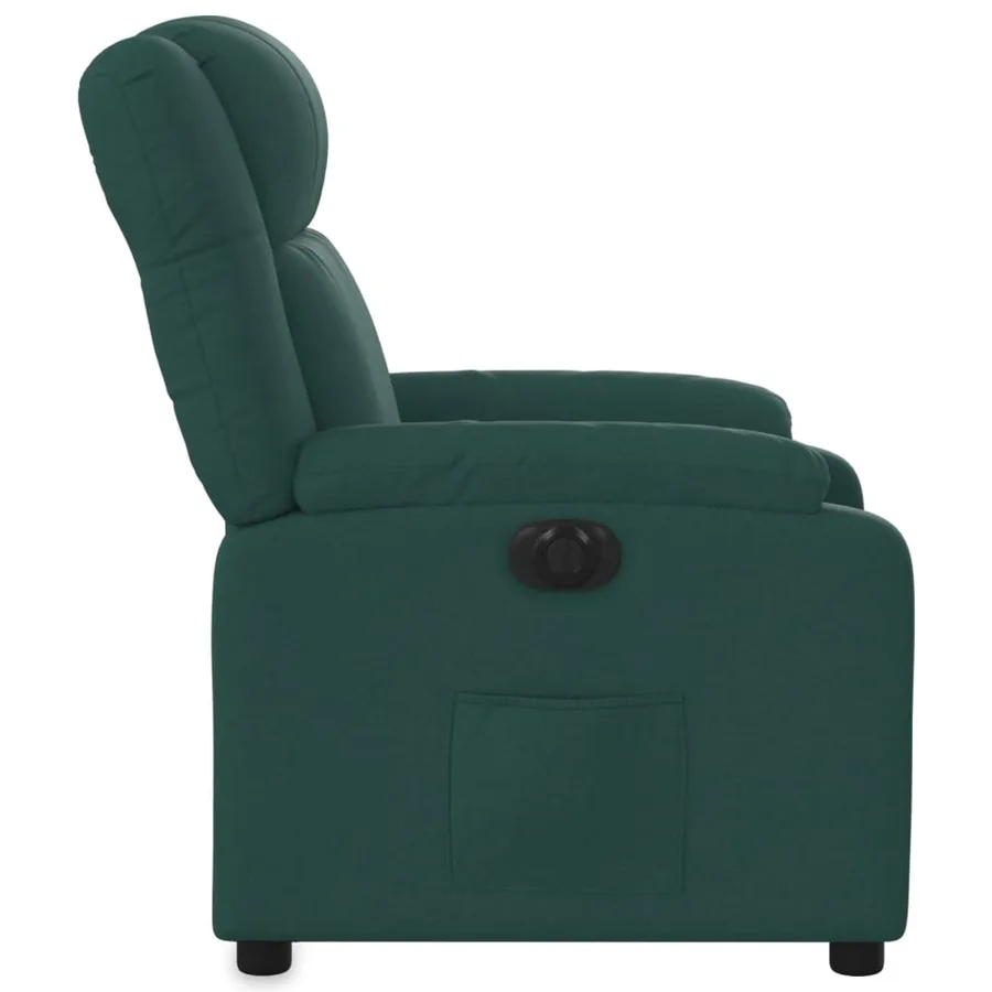 Fauteuil inclinable électrique Vert foncé Tissu - 10