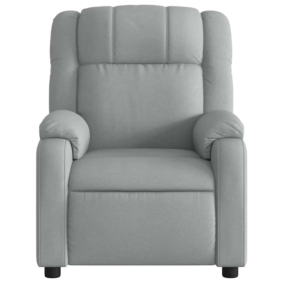 Fauteuil de massage inclinable électrique gris clair tissu - 9