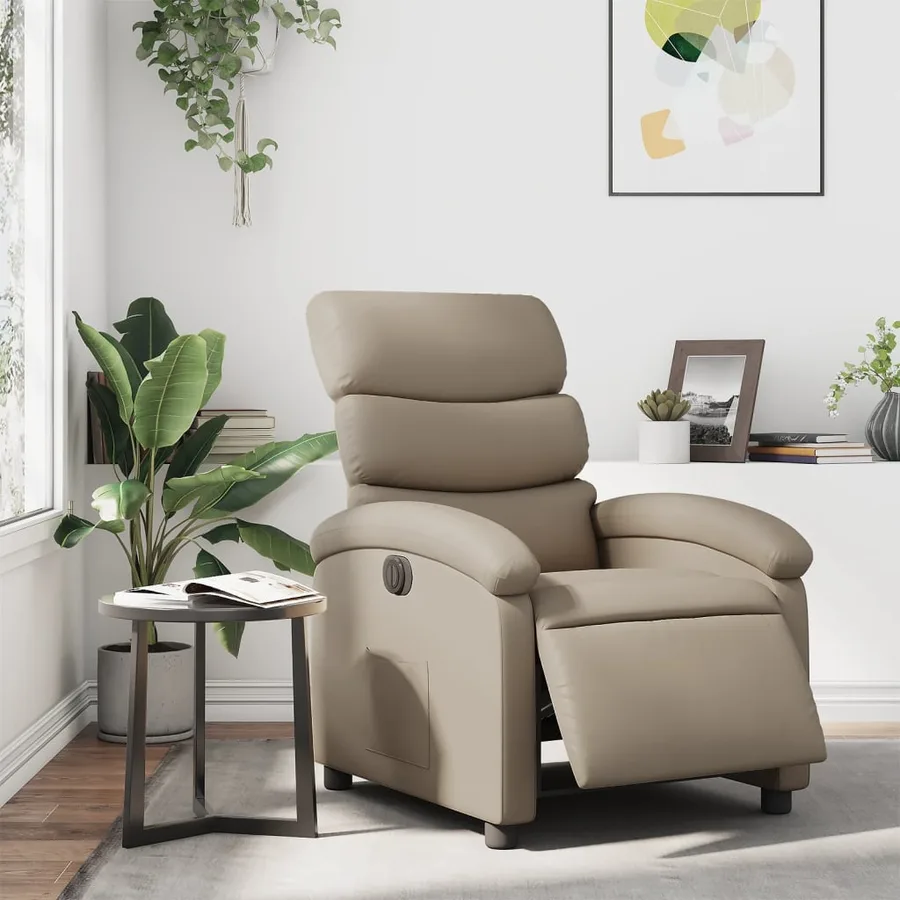 Fauteuil inclinable électrique Cappuccino Similicuir - 16