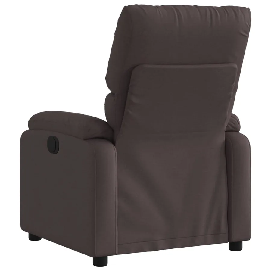 Fauteuil inclinable électrique Marron foncé Tissu - 5