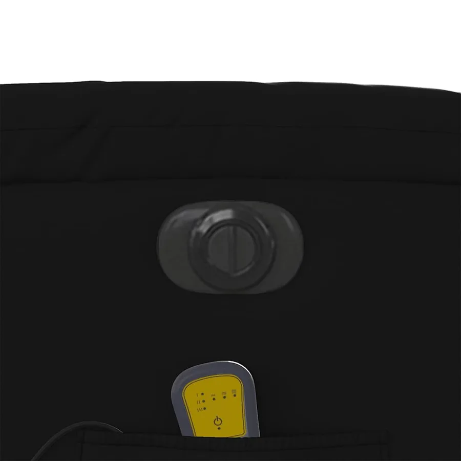 Fauteuil de massage inclinable électrique noir similicuir - 12