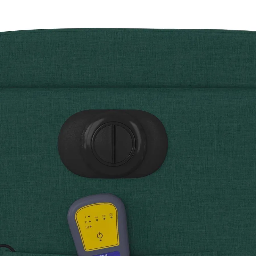 Fauteuil de massage inclinable électrique Vert foncé Tissu - 12