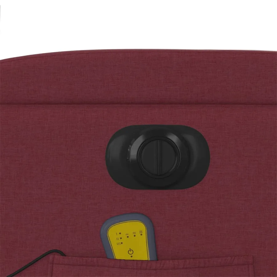 Fauteuil de massage inclinable électrique Rouge bordeaux Tissu - 12
