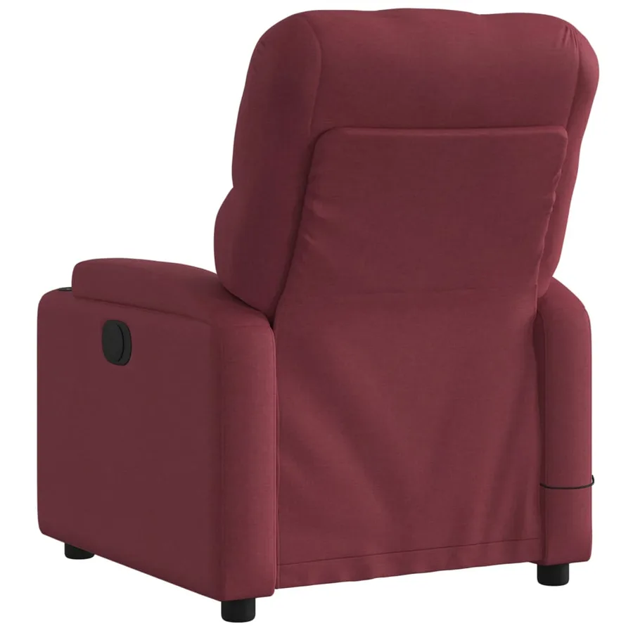 Fauteuil de massage inclinable électrique Rouge bordeaux Tissu - 5
