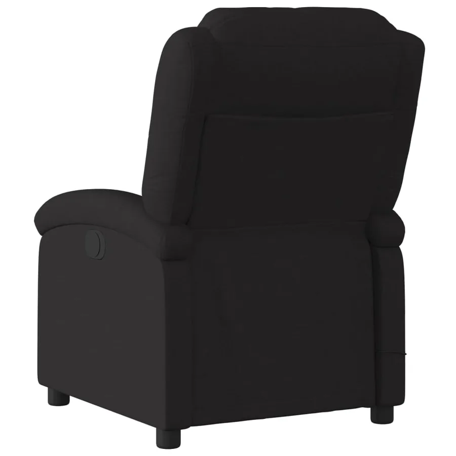 Fauteuil de massage inclinable électrique Noir Tissu - 5