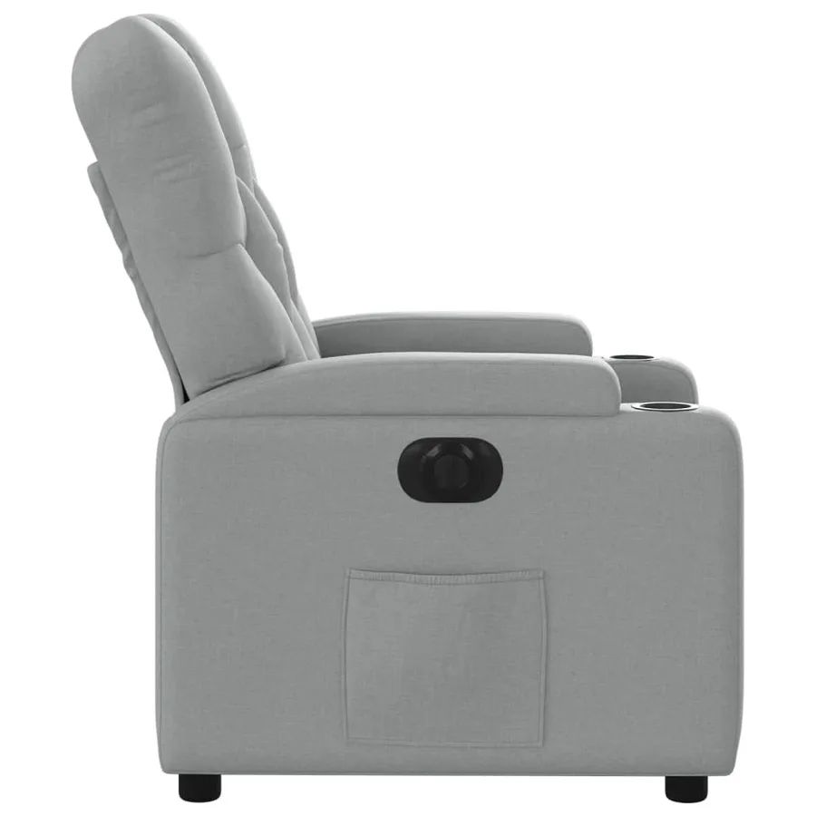 Fauteuil inclinable électrique Gris clair Tissu - 10
