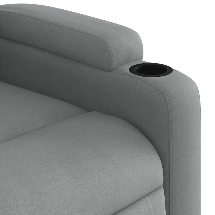 Fauteuil inclinable électrique Gris clair Tissu - 11