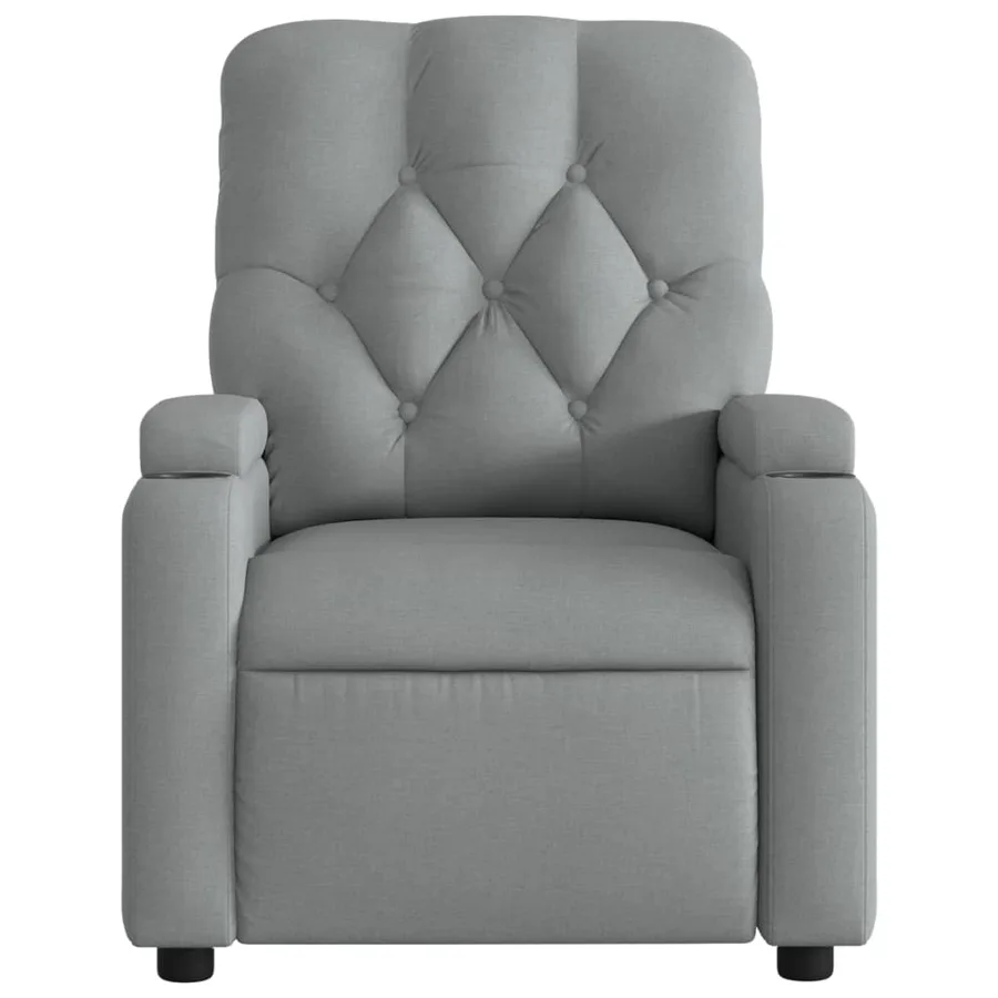 Fauteuil inclinable électrique Gris clair Tissu - 9