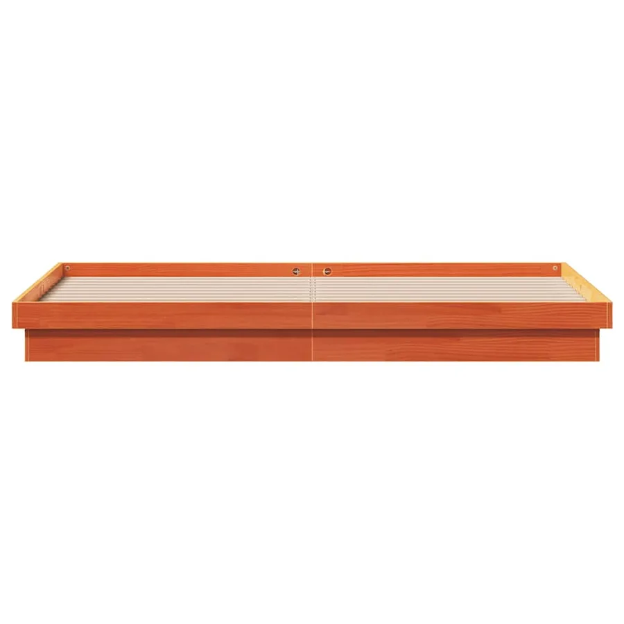 Cadre de lit à LED sans matelas 200x200 cm bois massif - 7