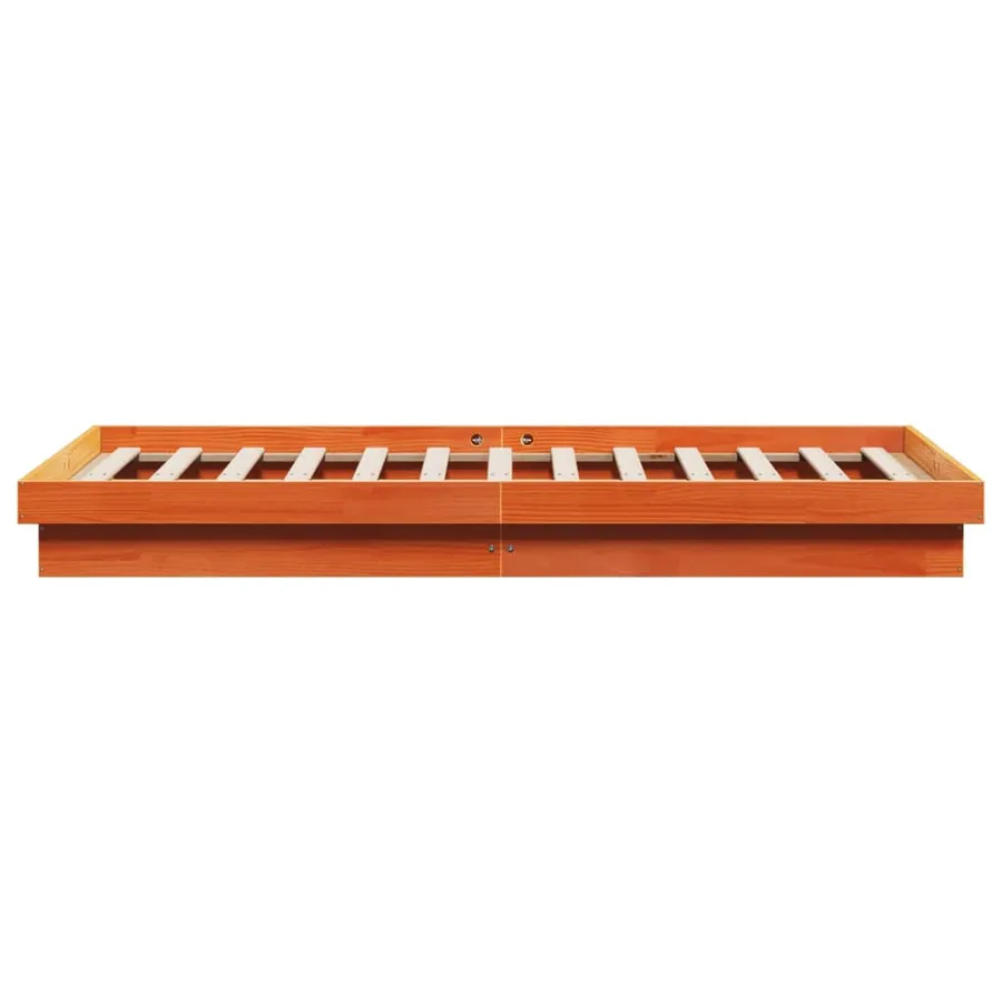 Cadre de lit à LED sans matelas 200x200 cm bois massif - 8