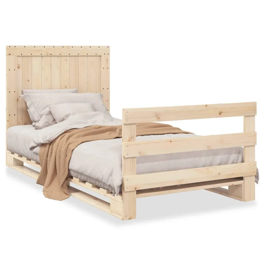 Cadre de lit sans matelas avec tête de lit 100x200 cm - 2