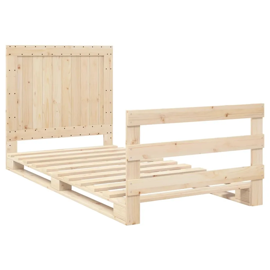 Cadre de lit sans matelas avec tête de lit 100x200 cm - 3